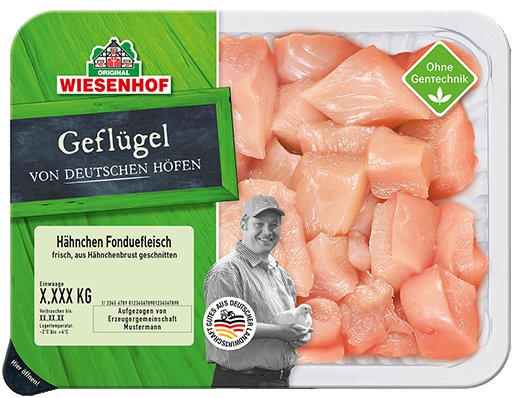 Wiesenhof Hähnchen Fonduefleisch